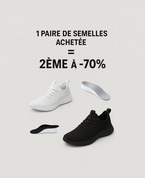 Pack : 1 Paire de semelle achetée = 2 ème -70%